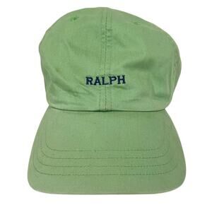 Ralph Lauren Men’s Green With Blue Ralph Rare Adjustable Cotton Ball Cap Hat